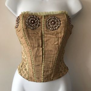 Handmade embroidered corset top
